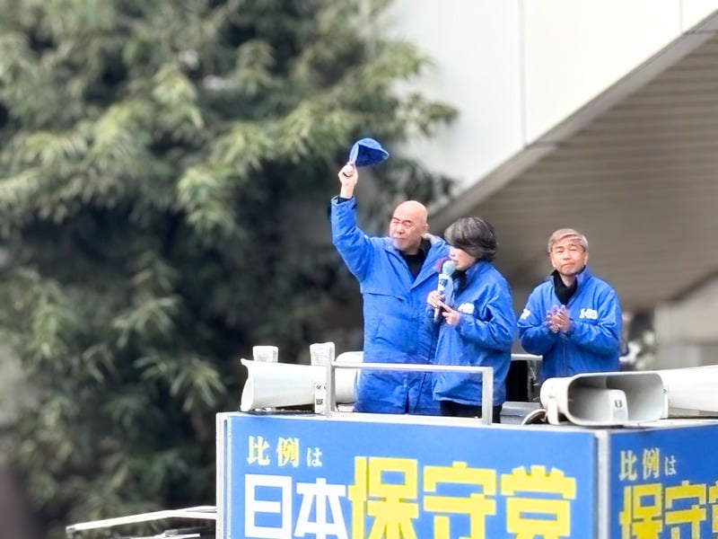 日本保守党 街頭演説 ― 「守ろう！伊勢崎」を訴える